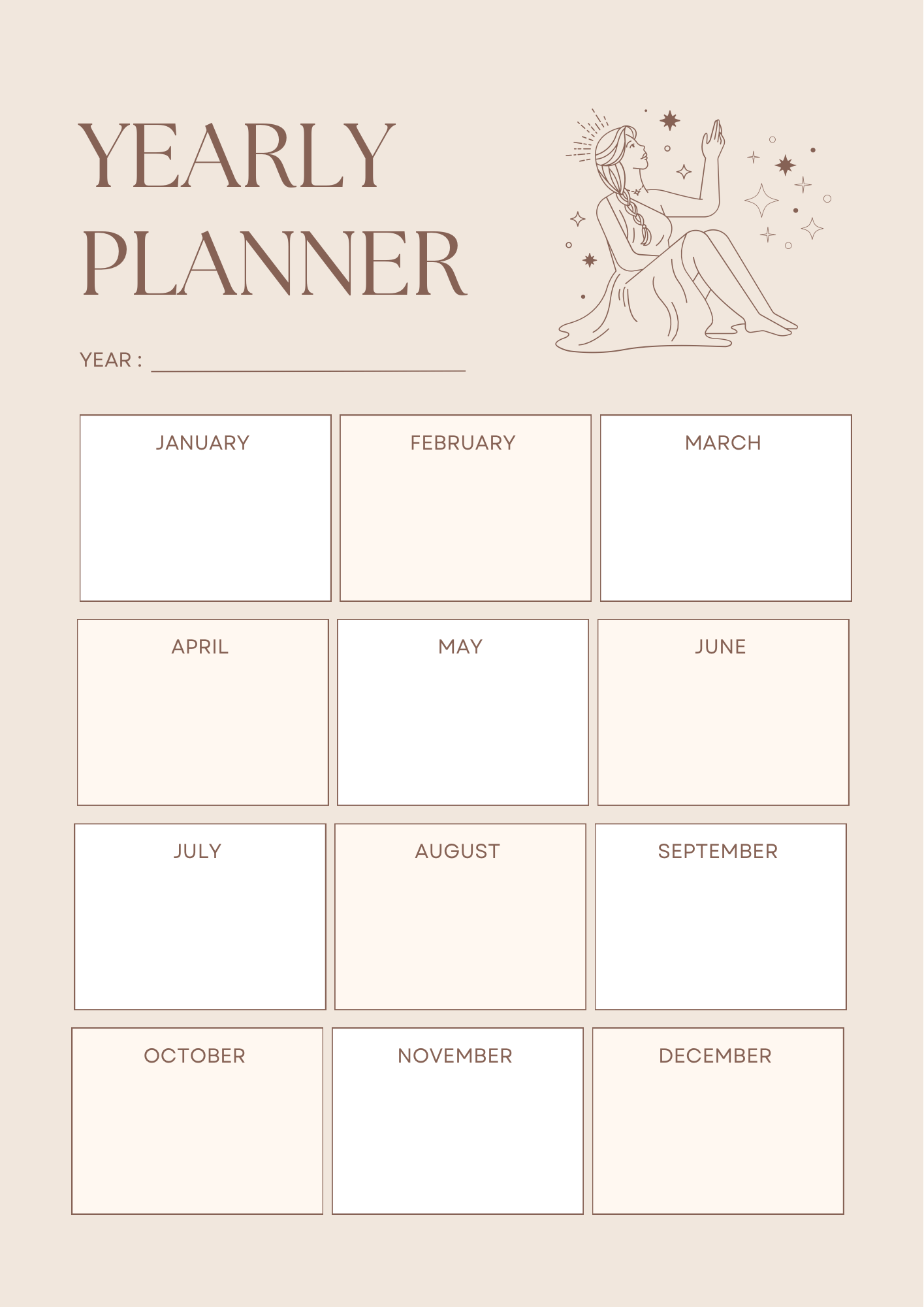 Brown/Beige planner
